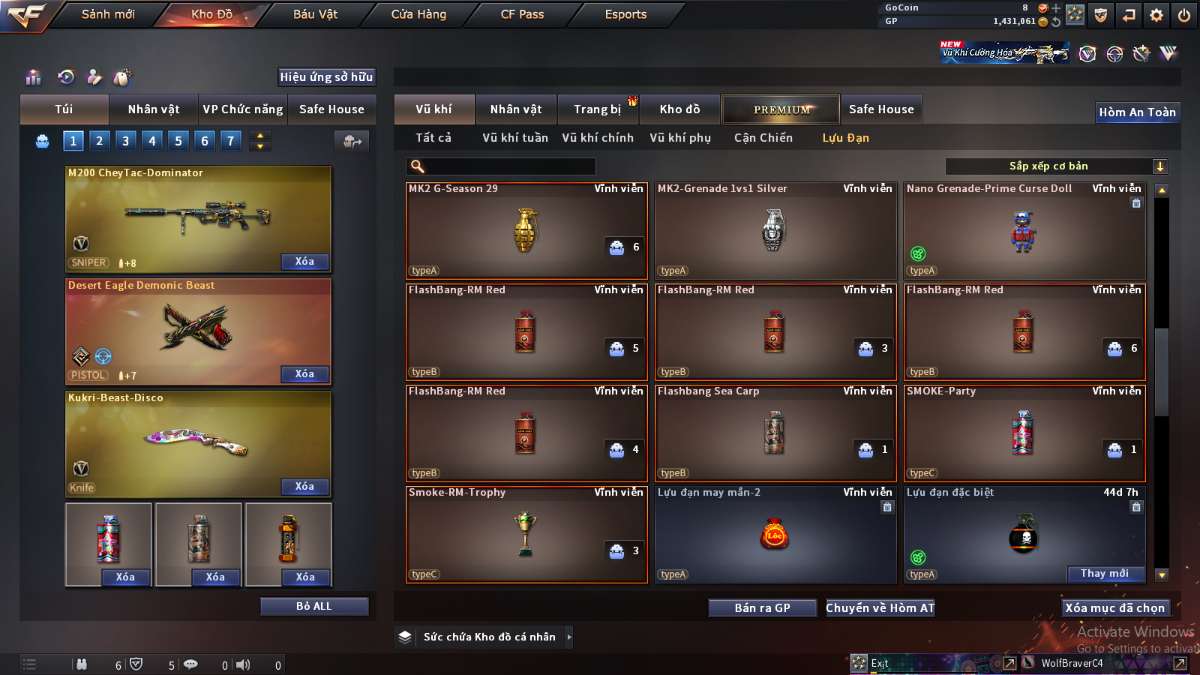 shop acc cf uy tin gia re